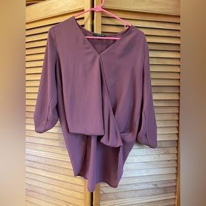 West Kei 3/4 Sleeve High Low Blouse Mauve Size XS